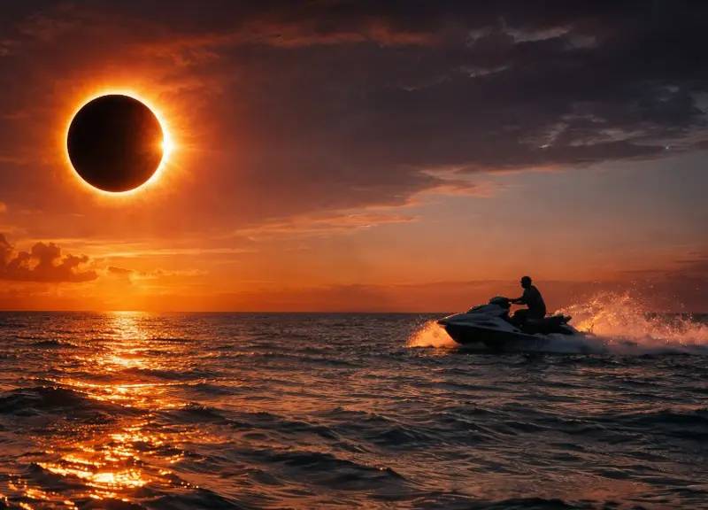 Sun eclipse event at Vanilla Beach Ibiza